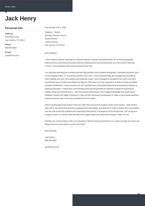 dental assistant cover letter examples  experience