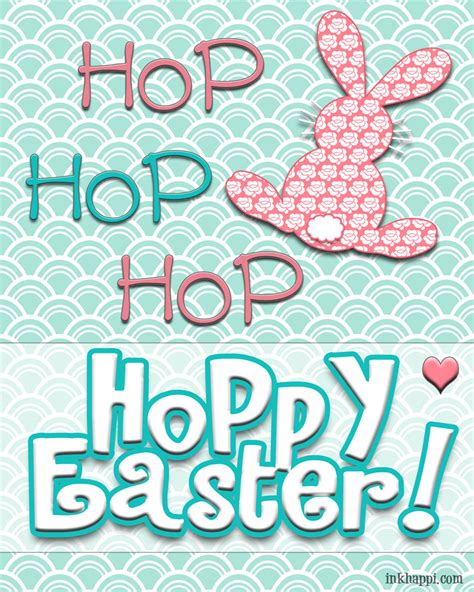 hop hop hop hoppy easter prints inkhappi