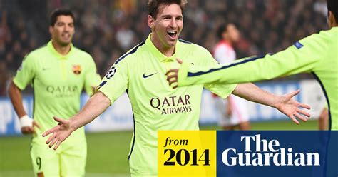 lionel messi ties all time champions league goal record football