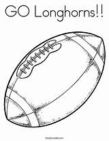 Coloring Football Longhorns Go Print Ll sketch template