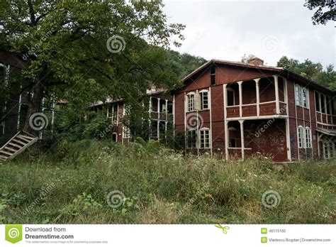 bungalow stock photo image  aged wooden broken