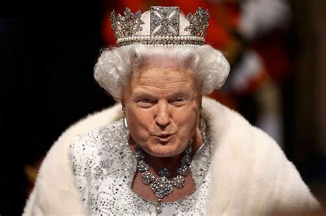 graphic designer photoshopped donald trumps face   queen    hilariously disturbing
