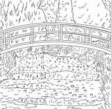 Monet Claude Colouring Coloriages Bridge Tableau Lilies Cuadros Colorier Elementary Ws Bassin Nenufares Choisir Gratuits Uitprinten Downloaden Arts Enfants sketch template