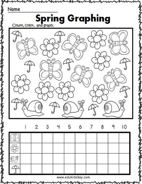 printable spring worksheets  kindergarten