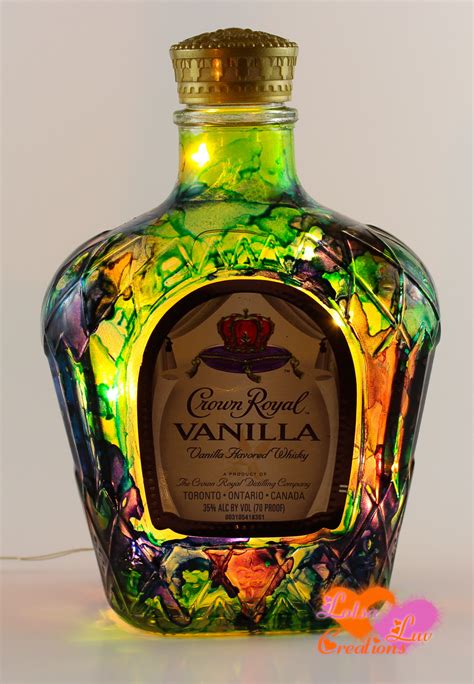 crown royal vanilla painted liquor bottle