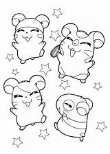 Coloring Hamster Pages Hamsters Kids Happy sketch template