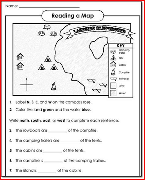 printable map skills worksheets  worksheets