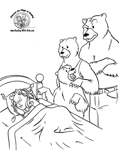 goldilocks    bears coloring pages