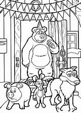 Bear Masha Coloring Pages Categories Similar sketch template