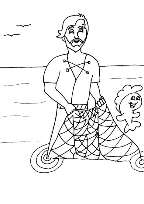 fisherman coloring pages books    printable