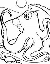 Octopus Coloring Pages Giant Printable Squid Coral Kids Reef Color Print Chickadee Easy Colouring Drawing Handipoints Getcolorings Template Corals Simple sketch template