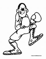 Boxing Coloring Pages sketch template