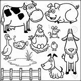 Boyama Farm Barnyard Anaokulu Hayvan Sayfalari Evcil Sayfasi sketch template