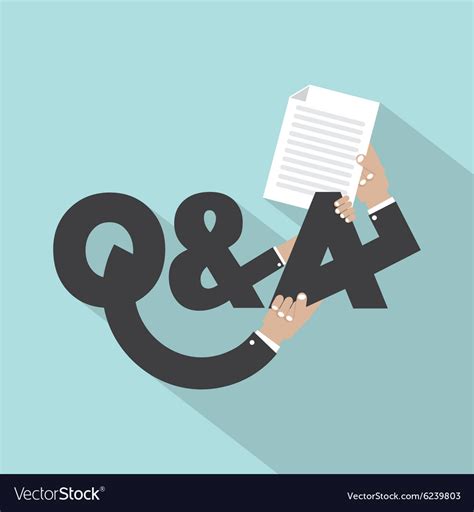 question  answer typography design royalty  vector