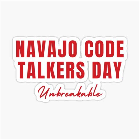 national navajo code talkers day sticker  sale   read