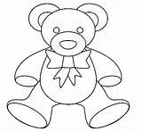 Teddy Bear Coloring Un Colored Color sketch template
