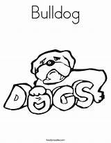 Coloring Bulldog Pages Woof Worksheet Dogs English Mississippi State Dog Bulldogs Georgia Sheet Twistynoodle Print Noodle French Handwriting Printable Puppy sketch template