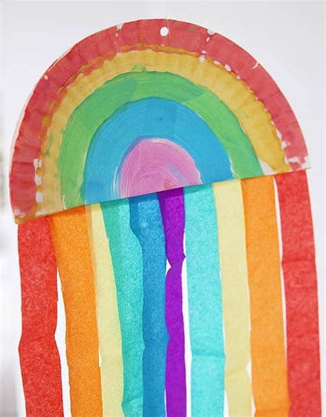 hanging rainbow paper plate craft alpha mom