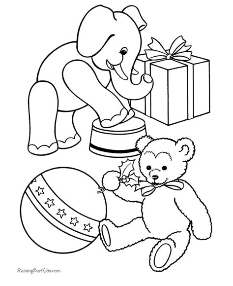 christmas toys coloring pages