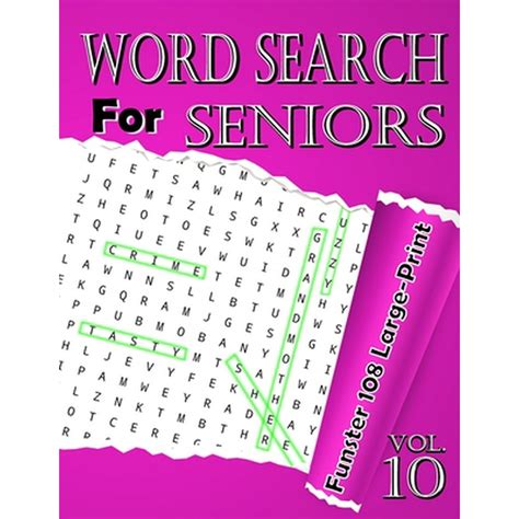 large print word search  seniors vol funster  large