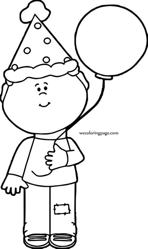 boy party balloon coloring page