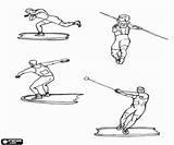 Atletismo Lanzamientos Leichtathletik Wurf sketch template