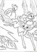 Coloring Bambi Thumper Pages Faline Cartoons sketch template