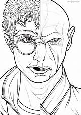 Voldemort Hogwarts Ausmalbild Lovegood Ausmalen Pt2 Rivalries sketch template