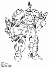 Robot Coloring Pages Fighting Getdrawings Battle sketch template