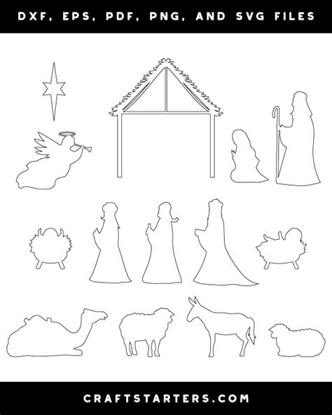 outdoor nativity patterns template