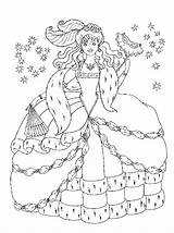 Coloring Pages Dresses Dress Library Clipart Princess sketch template
