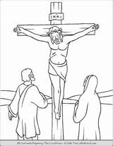 Rosary Sorrowful Mysteries Crucifixion sketch template