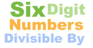 digit numbers divisible