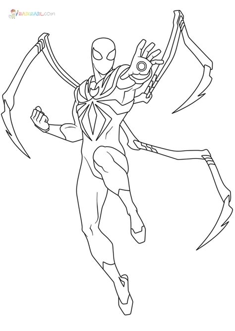 iron spider coloring coloring pages