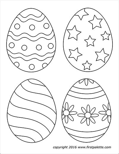 easter eggs  printable templates coloring pages firstpalettecom