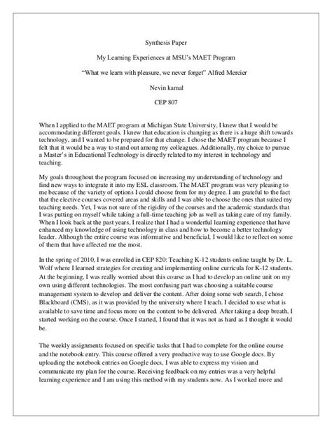 define synthesis essay explanatory synthesis essay