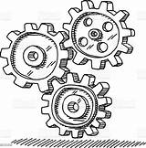 Disegno Ingranaggi Ingranaggio Lavoro Squadra Concetto Gears Teamwork sketch template