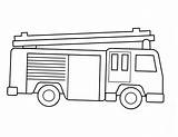 Fire Truck Coloring Pages Printable Kids sketch template