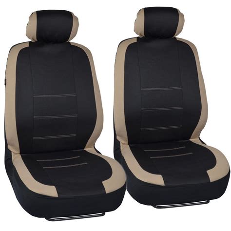 13pc Seat Covers And Floor Mats For Car Black Beige W Hefty Trim Mats
