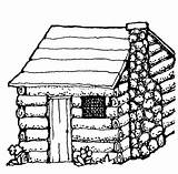 Log Coloring Cabin Pages Cabins Clipart Panda sketch template