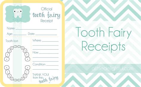 rare printable tooth fairy receipt tristan website