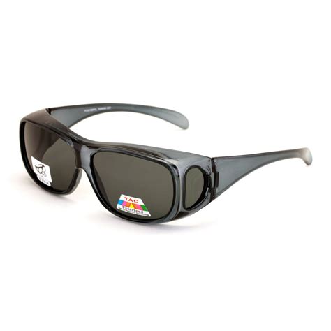v w e polarized fit over glasses sunglasses rectangular frame black