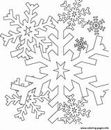 Coloring Pages Snowflake Printable sketch template
