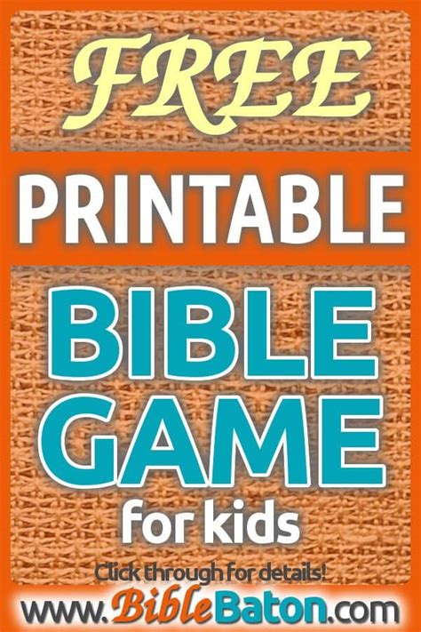 printable bible game  kids