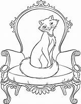 Coloring Disney Pages Aristocats Cat Visit sketch template