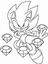 Sonic Coloring Printable Pages Diamonds Kids Hedgehog Book Sheet sketch template