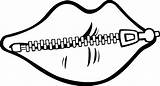 Lips Labios Zipped Calla Aquel Animados Legislado Conocimiento sketch template