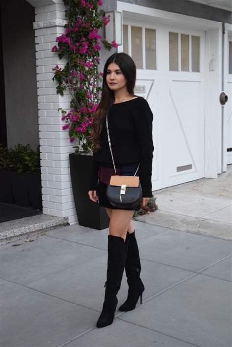 Suede Mini Skirt Otk Boots Girl About Town