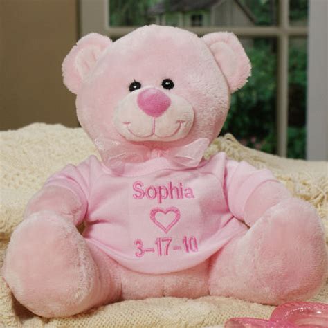 personalized  baby girl teddy bear giftsforyounow