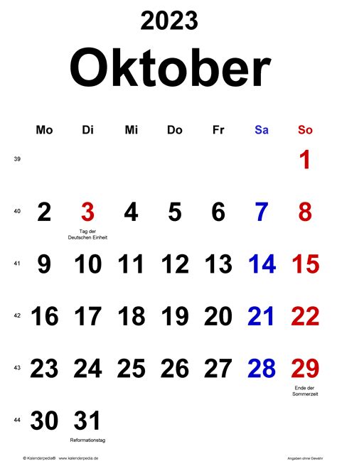kalender oktober  als word vorlagen gambaran